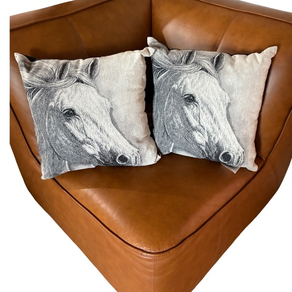 Other - HORSE HEAD  THROW PILLOW SET - SZ 15''